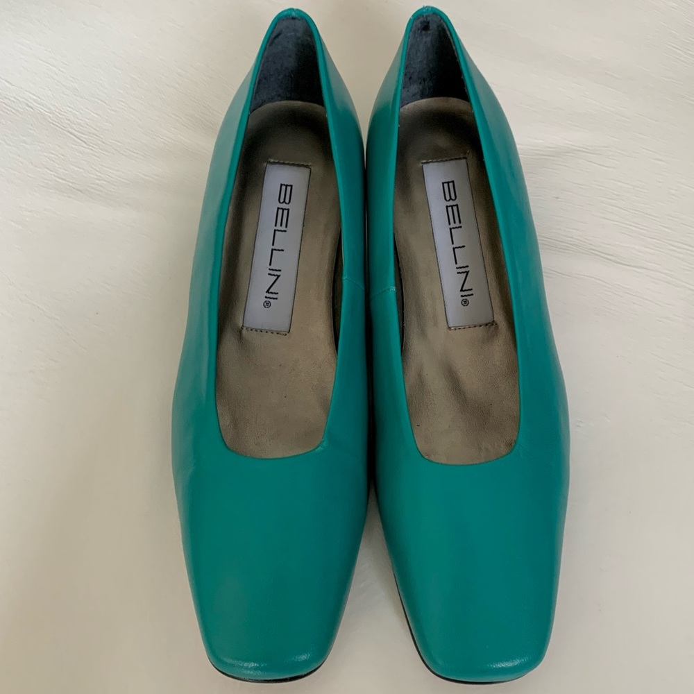 Bellini Turquoise “Jill” Square Toe Heel